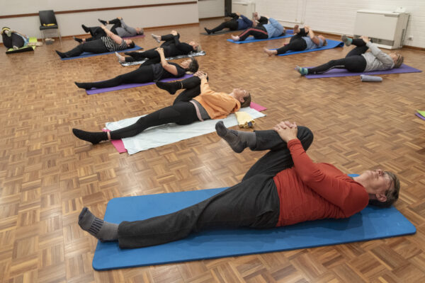 feel the buttock easing as you exhale